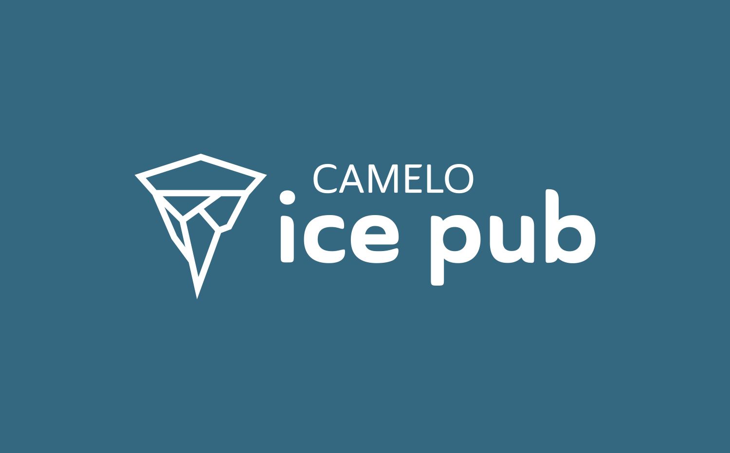 CAMELO ICE PUB – logo orizzontale negativo
